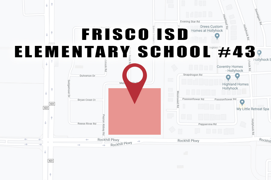 Located+near+the+intersection+of+423+and+Rockhill%2C+Frisco+ISDs+newest+elementary+school+is+set+to+open+in+the+fall+of+2022.+Originally+opening+in+2021%2C+the+push+back+has+been+attributed+to+a+redesign+of+the+campus.+