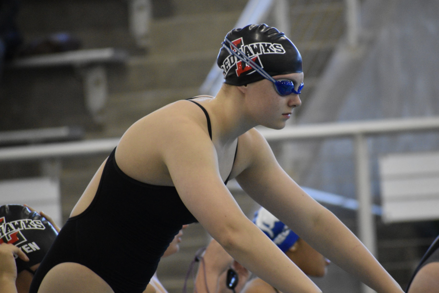 Practicing 11 times a week, junior Rachel Easton was part of the girls 200 yd freestyle relay that advanced to the state meet last year. This year, Easton and her teammates ended up taking 16th in the 200m medley relay, and 14th in the 200m free relay. 