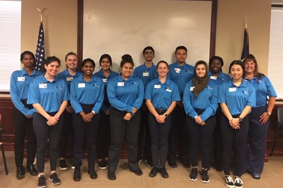 Students in the Future Ready Healthcare course pose for a class picture. The program is different from CTE sponsored health courses as students get a look into the logistical side of running a hospital.