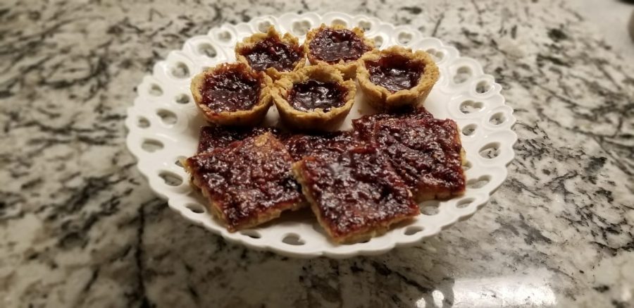 Putting her own spin on a classic dessert, Girish  makes her own version of raspberry tarts. Using oats, raspberry jam, and lemon zest, Girish found the balance between crunch, tart, and sweet. 