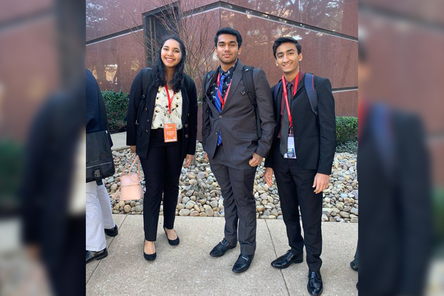 Sophomore Meera Rajagopal, Kush Gandhi, and (GRADE) Nikhil (LAST NAME) took a chance on a new section at YG State Competition. 
