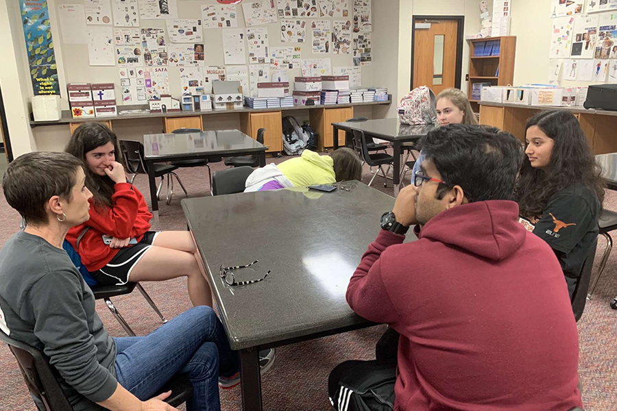 In order to learn about confidence intervals, statistics classes have been working in teams of personal strengths to gather data from minute-to-win-it type games. “I love the idea of making the project interactive and allowing other students around the school to participate,” senior Anjali Pothukanuri said.