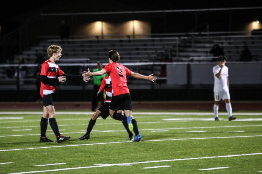 Qualifying for the playoffs for the first time in four years, the boys soccer team hopes to celebrate another win tonight as they take on The Colony in the opening round of the playoffs. Thursdays game is at Hebron High School, and is scheduled to start at 7:30 p.m. 