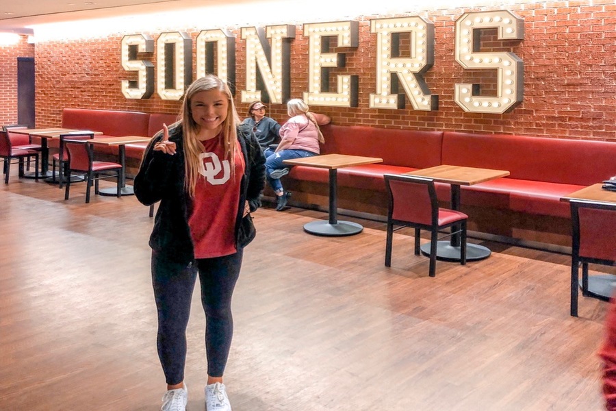 Senior Rileigh Horcher plans on attending the University of Oklahoma in the fall. Meanwhile, some students on campus are taking advantage of spring break for college visits.