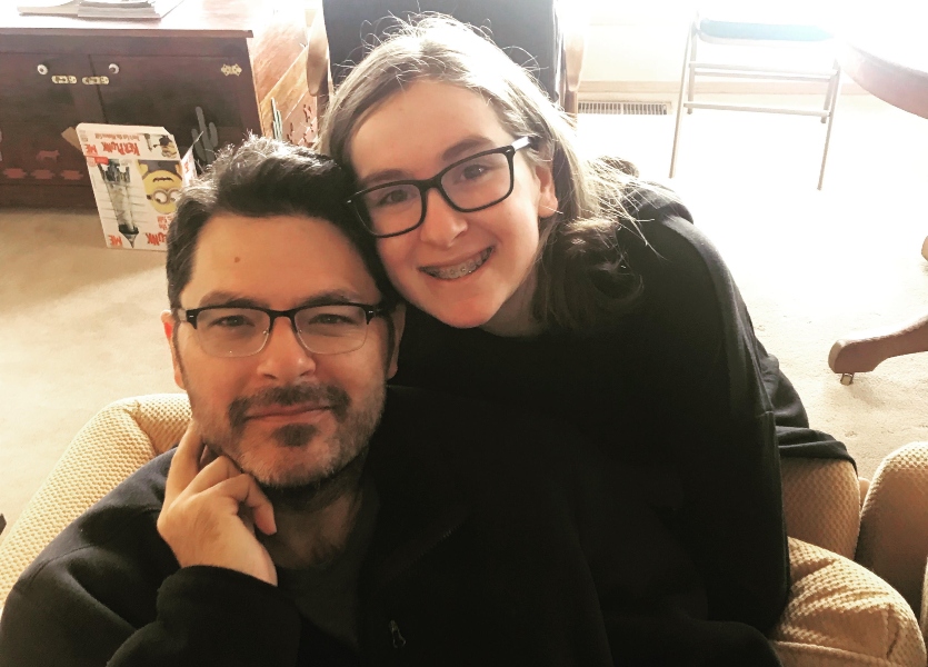 Freshman Olivia Paulk(right) poses for a picture with her dad William Paulk(left). Olivia shares her experiences during the stay-at-home order with her dad suffering from stomach cancer.