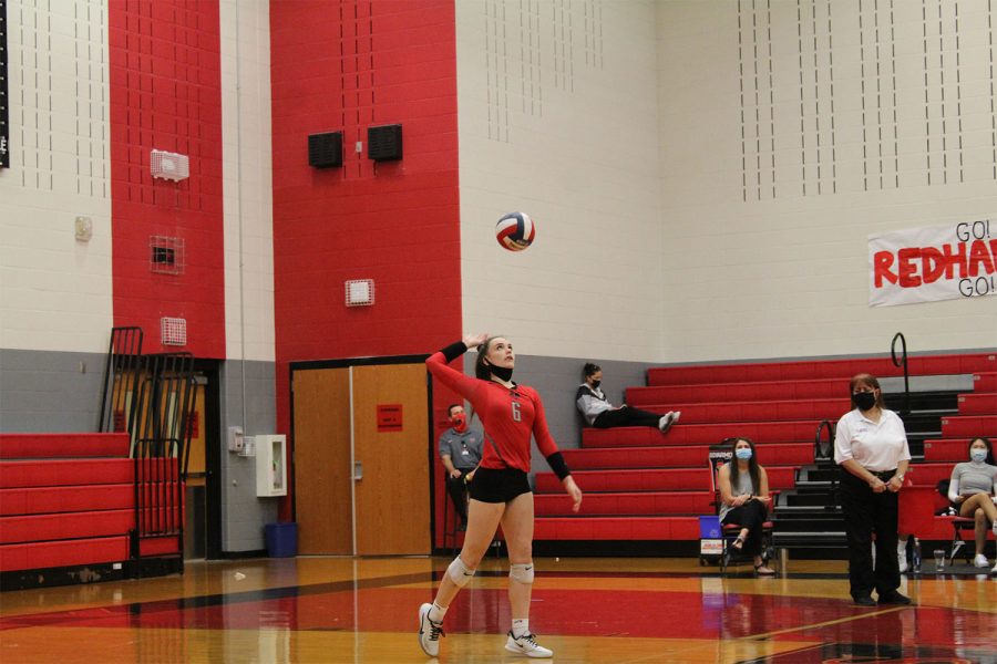 The volleyball team looks to set and score against the Centennial Titans this Tuesday. The team is hot off of a win and looks to begin a streak.