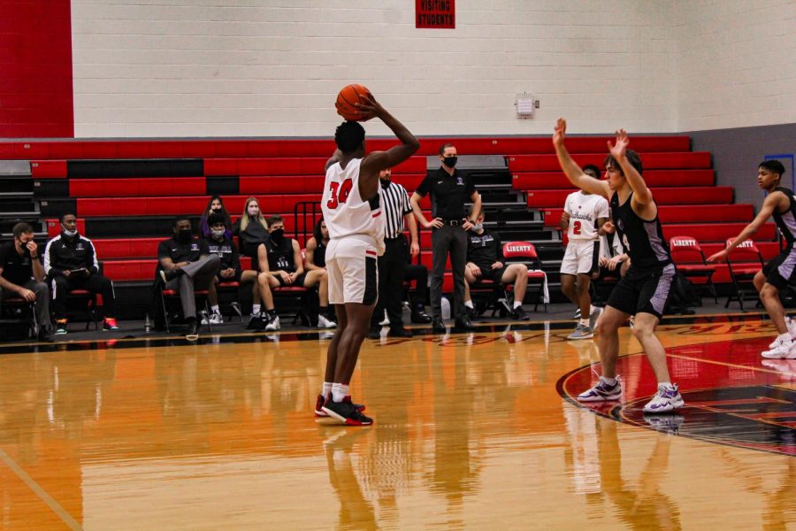 The+Redhawk+boys+basketball+team+closed+out+Friday+with+a+56-52+win+against+Wakeland.+This+brings+the+team+to+a+2-0+record+in+their+district+season.