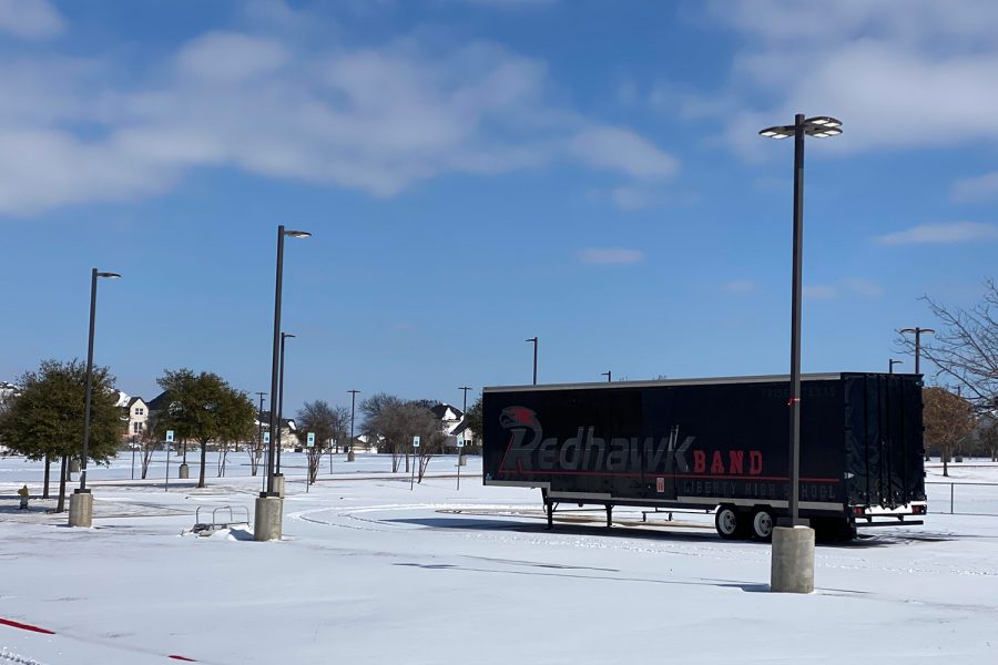 The band parking lot is left covered in several inches of snow in February 2021 after a winter storm rolled through Texas. Forecasters are calling for more winter weather Wednesday evening through Thursday. To help prepare families on the decision making process regarding whether there will be school, Frisco ISD email parents Tuesday afternoon. 