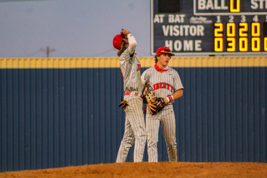The Redhawk baseball team currently sits tied for second place in district 9-5A.. Neck in neck with the Independence Knights, 8-4, the team is determined to rise up.