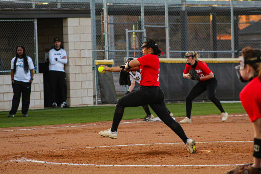 Winding up for a win, Redhawk softball saw improvement against Wakeland High School in their game Tuesday. While the team did not meet their expectations, they still feel they grew as a whole.