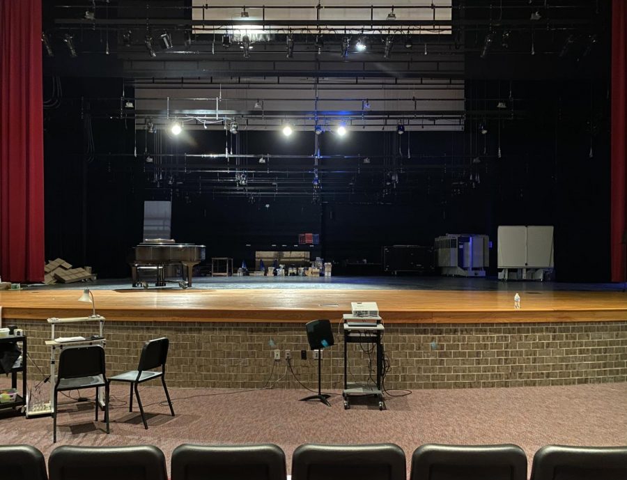 Theater's Productions class prepares to bring student-led "The Three Musketeers" to UIL on March 13th. The performance will be open to the public in the auditorium on March 11th. 