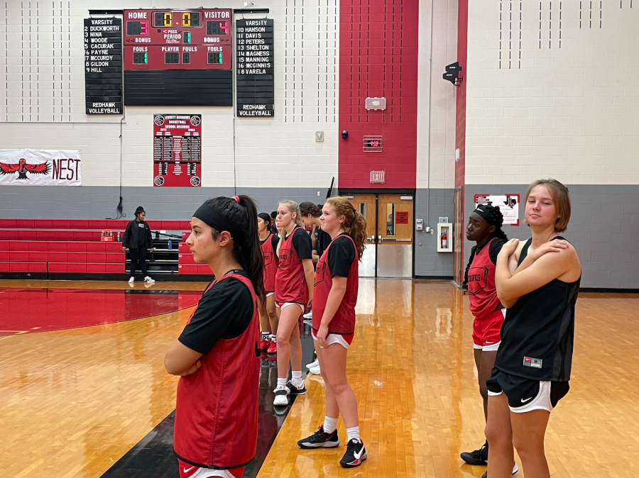 The Redhawk girls basketball team gears up for their first pre-district competition. The team takes on South Grande Prairie High School at 7:00 p.m. Friday.