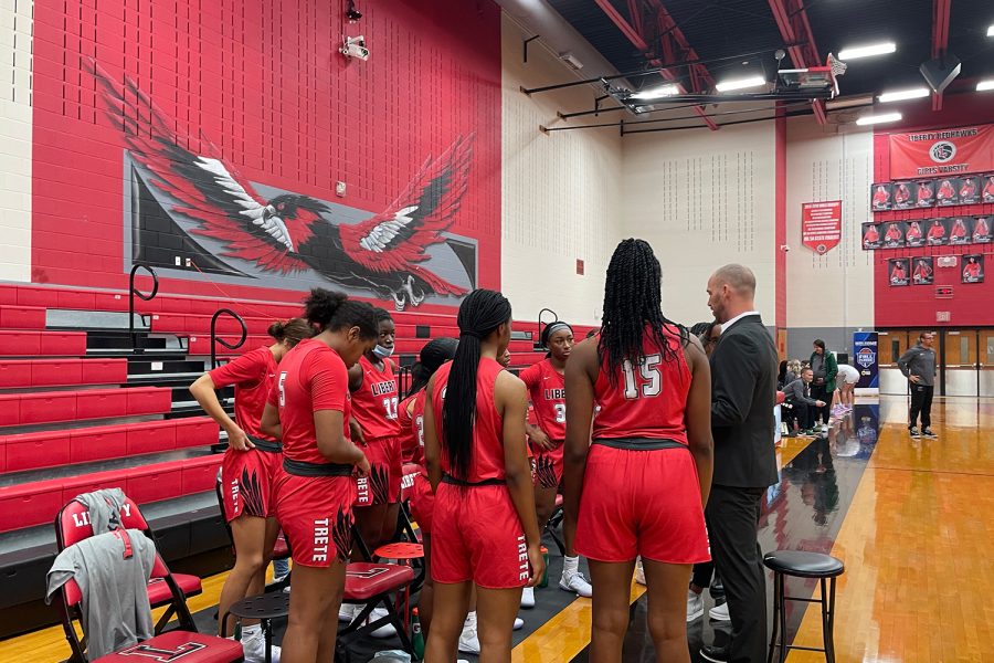 The+girls+basketball+team+faces+the+Emerson+Mavericks+on+Tuesday%2C+where+they+aim+to+secure+another+win.+They+sit+at+first+in+District+10-5A+with+a+7-1+record.
