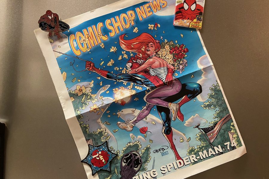 From Christmas stockings to comics, social studies teacher Haley Brown has an extensive collection of Spider-Man collectables and merchandise. 