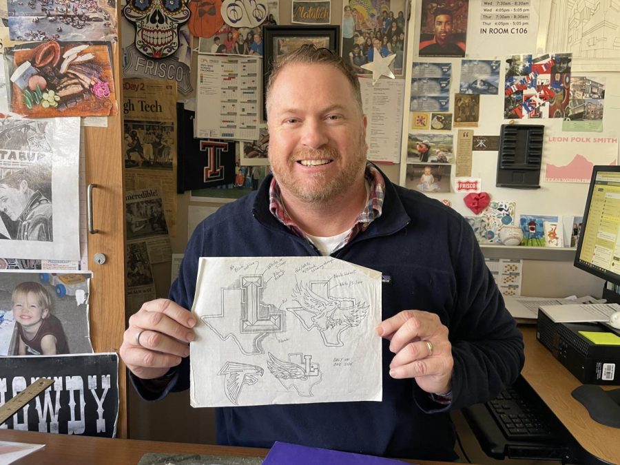 A few quick sketches later and art teacher Jeb Matulich had constructed a design for the school logo. Now his ideas have been embedded into the Liberty legacy. 