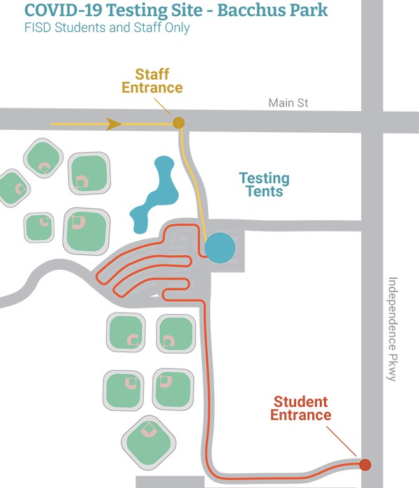 Frisco ISDs COVID testing location will reopen on Tuesday at Bacchus Park.