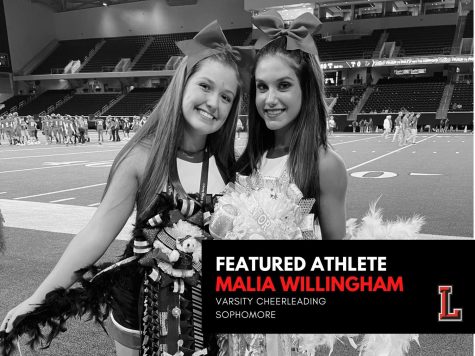 Wingspans featured athlete for 4/28, featured on the left, is cheerleader sophomore Malia Willingham.