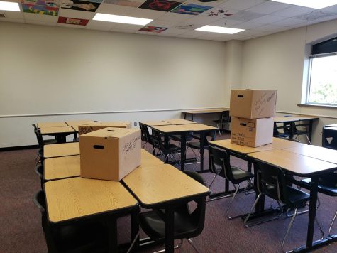 Teachers are reqruied to pack up and clean up their classrooms by the end of the year. This summer, the campus is being refreshed and the floors are being done and the walls are being repainted.