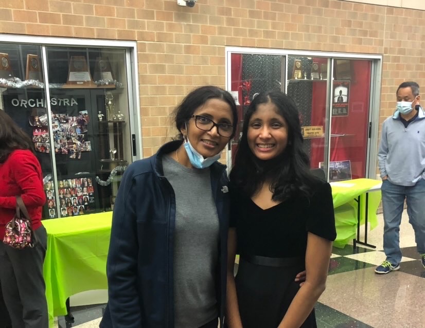 Sophomore Sia Parpelli (pictured right) stands with her mother after the Winter Extravaganza. In this week’s edition of Artistic Expressions, Wingspan sits down with Parpelli as she discusses her passion for singing.

