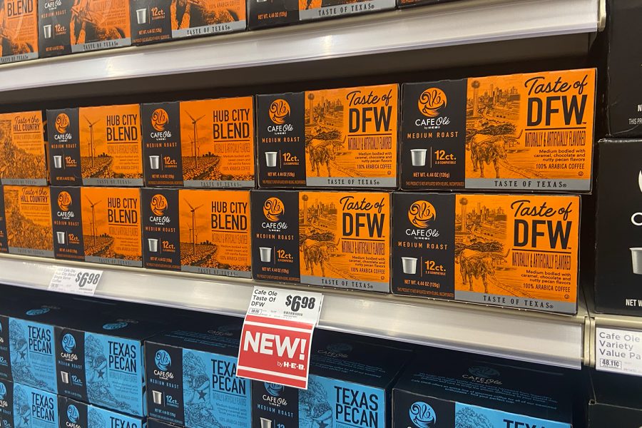 A special product that can be found exclusively in the new H-E-B is Cafe Olè and K Cups Taste of DFW coffee beans and pods. 