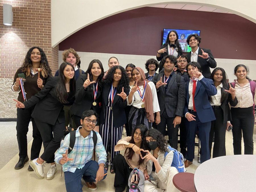 On Saturday, the Redhawks debate team competed at the UIL Invitational competition at Rock Hill High School. “I enjoyed this competition at Rock Hill High School as the topics I got were very strong, and in the moment I had fun speaking about my newfound knowledge on niche issues,” junior Riya Sharma said.

