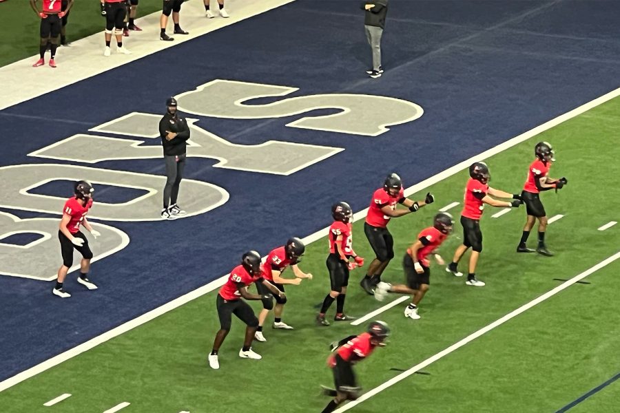 Warming up at the Ford Center at The Star, the Redhawks kick off against Lone Star at 7 p.m. Thursday. The Redhawks are looking for their first win against the 2-2 Rangers. 