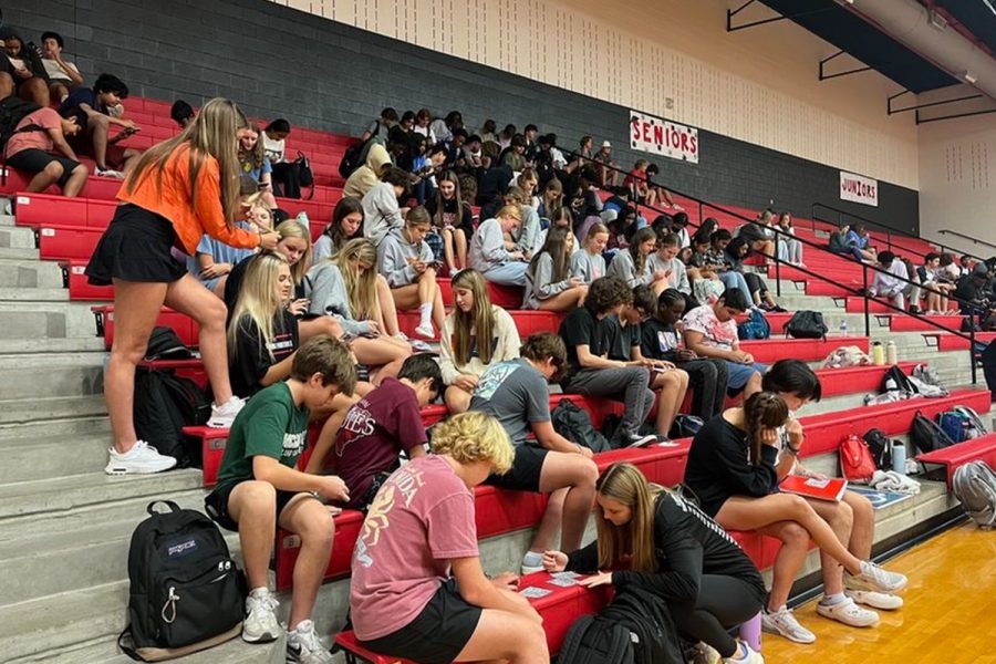 The gym filled up with students Tuesday as they all attended the bingo event. The event was another in what many students feel has been a successful series of advisory events.