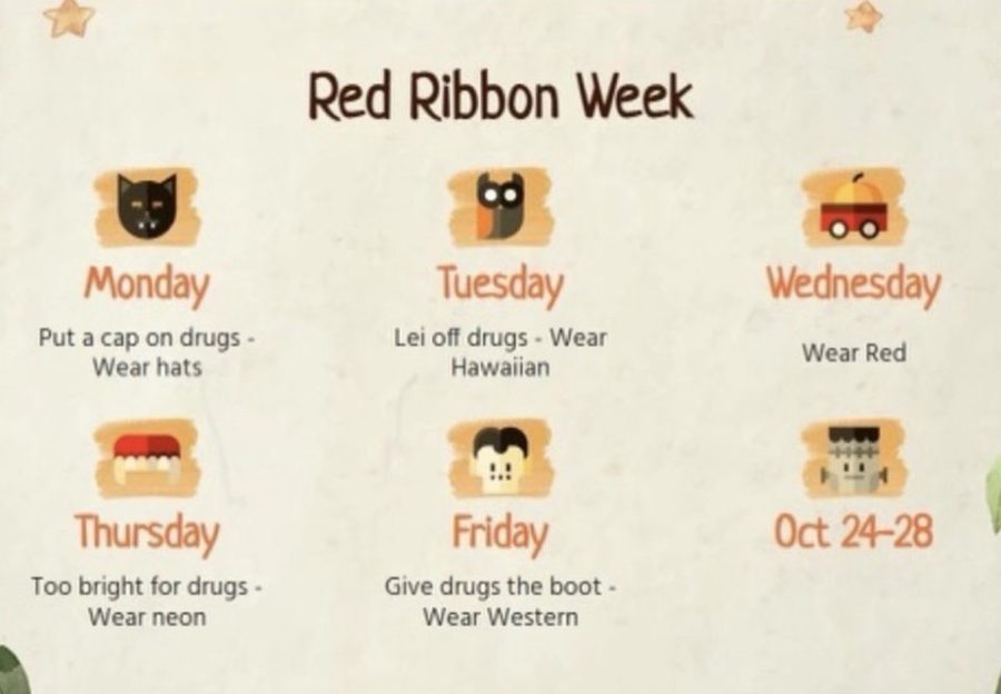 Red Ribbon week takes place from Oct. 23 to Oct. 31. On campus, students are commemorating the week through dress up days.