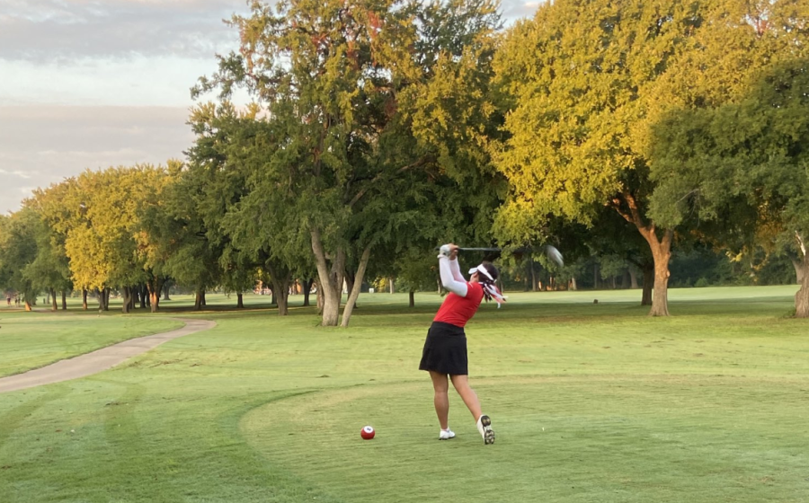 Heading to Twin Creeks Golf Club on Tuesday and Wednesday, the golf team tees up for Districts. “For districts Im hoping to work on my mental game and prepare myself mentally to handle pressure better,” junior Ashley Zhang said. 