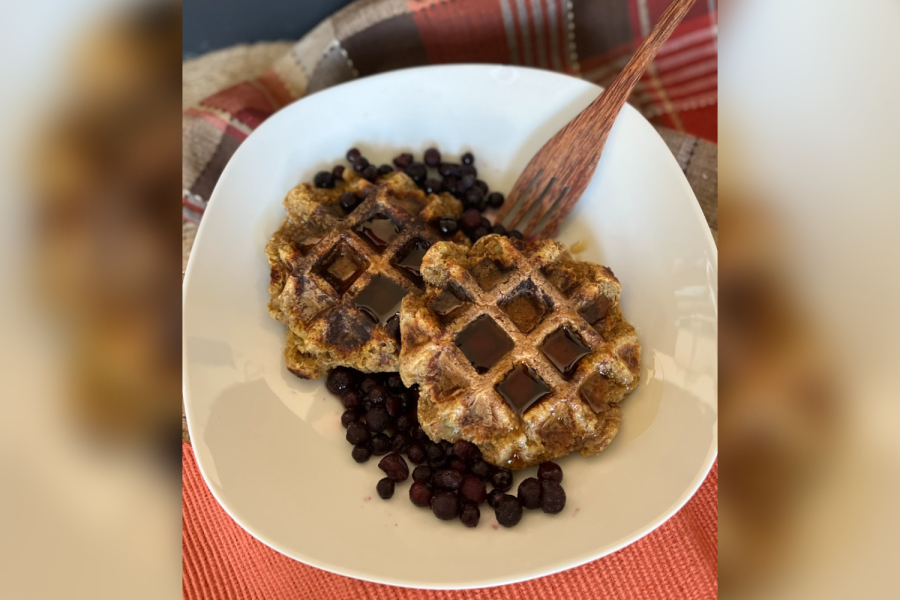 Staff reporter Shreya Agrawal, shares how to bake blueberry cardamom sweet potato waffles. These waffles are a step up from traditional waffles.