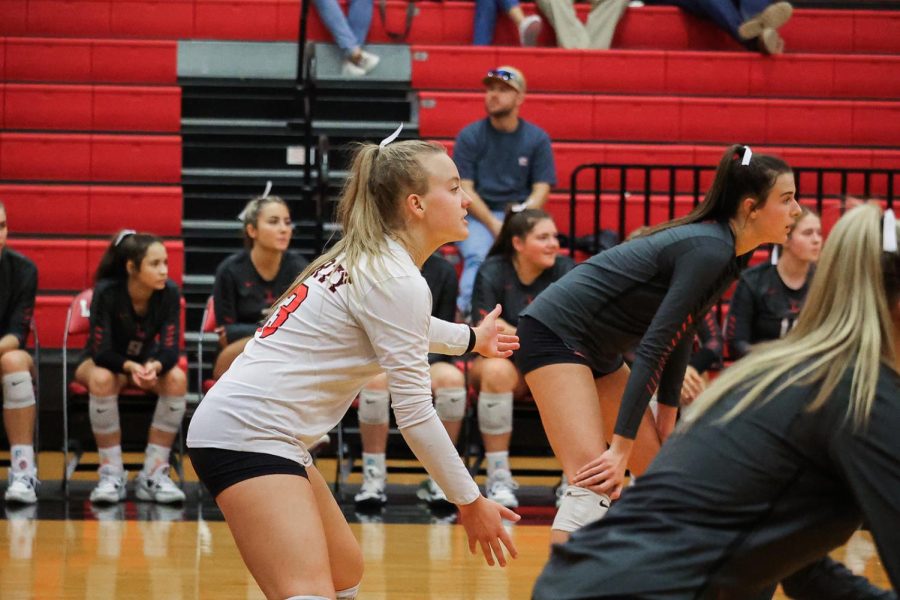With a shot at the title of Area Champions, the Redhawk volleyball team heads to R.L. Turner High School to face Hillcrest in the second round of playoffs. The team feels confident in their abilities to win, and is looking to advance further in playoffs.