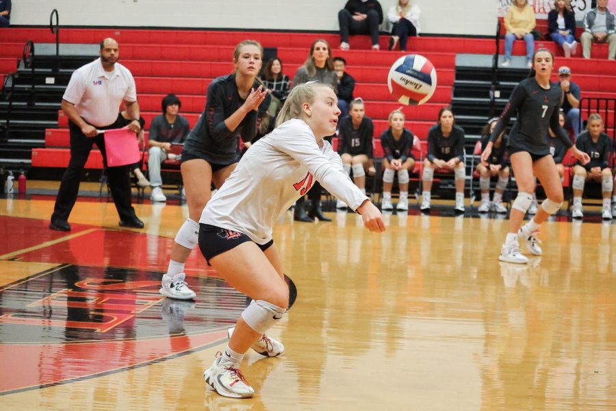 With a shot at the title of Area Champions, the Redhawk volleyball team heads to R.L. Turner High School to face Hillcrest in the second round of playoffs. The team feels confident in their abilities to win, and is looking to advance further in playoffs.