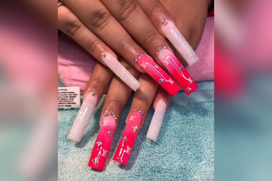 Retana has had to balance her nail business with both schoolwork and another job. At times, she has clients right after school or before and after work.