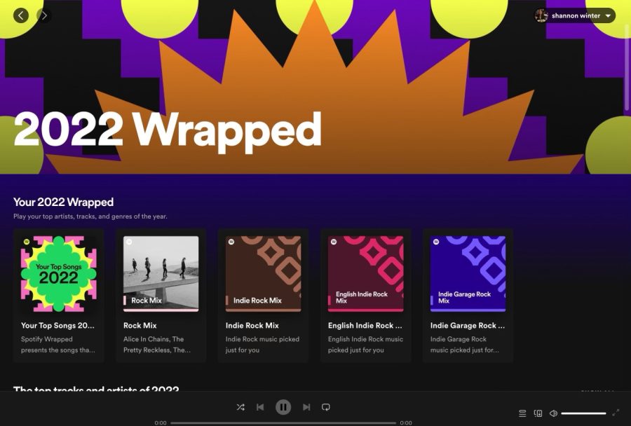 For the holiday season, students have been able to unwrap their music taste with Spotify Wrapped. Students are able to see their most listened to genres and artists, as well as receive notes from artists they listen to most.