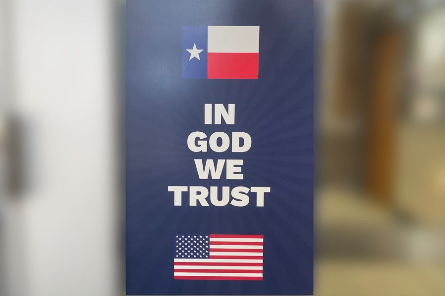 Across+Frisco+ISDs+75+campuses%2C+an+In+God+We+Trust+poster+can+be+seen+posted.+Senate+Bill+797+was+signed+into+law+by+Governor+Greg+Abbott+on+Sept.+7%2C+2021%2C+SB797+mandates+that+every+public+school+put+up+a+%E2%80%9CIn+God+We+Trust%E2%80%9D+poster+if+it+has+been+donated+by+a+private+organization+or+individual.%0A
