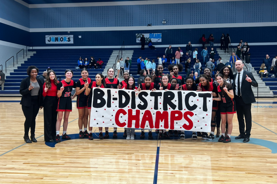 The girls basketball team won their first playoff game against the Frisco Raccons on Monday, and earned the title of Bi-District Champions. The team now moves to the second round of playoffs when they face RL Turner High School on Thursday.
