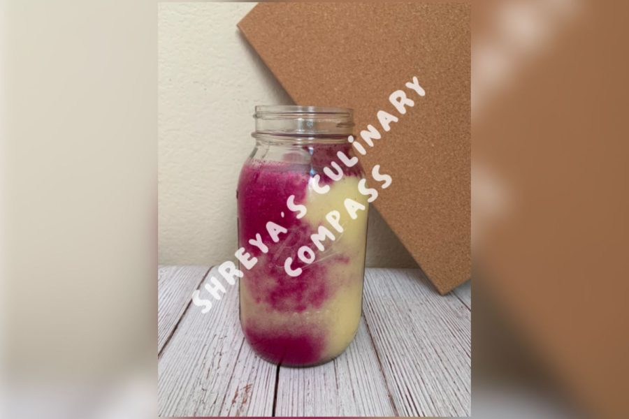 Staff reporter Shreya Agrawal shares her marbled sunset smoothie, bursting with the tropical flavors of pineapples and dragonfruit.
