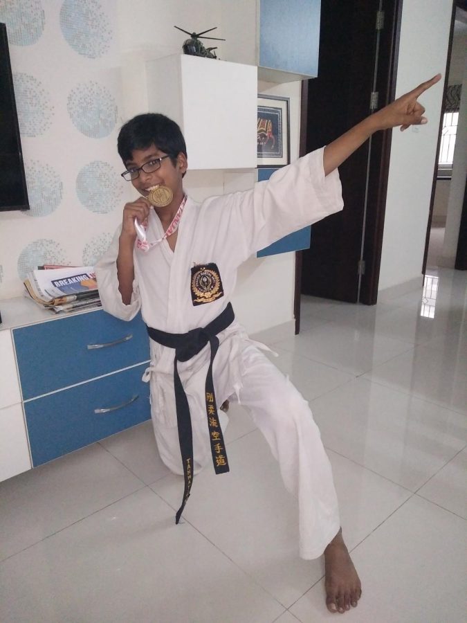 Before mastering badminton, Gupta participated in a variety of sports including karate. 