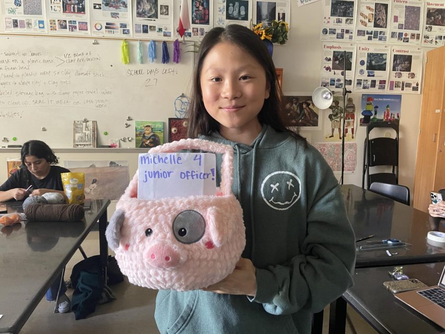 Students are campaigning to get elected to one of the open officer positions in National Honor Society. Sophomore Michelle Quan (pictured) is one of several students running for the position of junior officer.