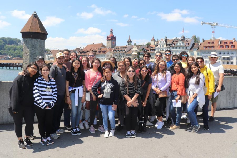 Flying from Frisco to France, students are traveling on an EF Tours trip sponsored by English teacher David Volkmar. The trip goes through continental Europe, stopping in cities such as Lucerne and Paris.