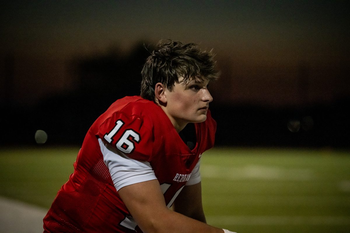 Football+season+is+back+as+the+Redhawks+take+on+Corsicana+away.+Pictured+quarterback+Jacob+Nickell+is+set+to+lead+the+team+to+victory.