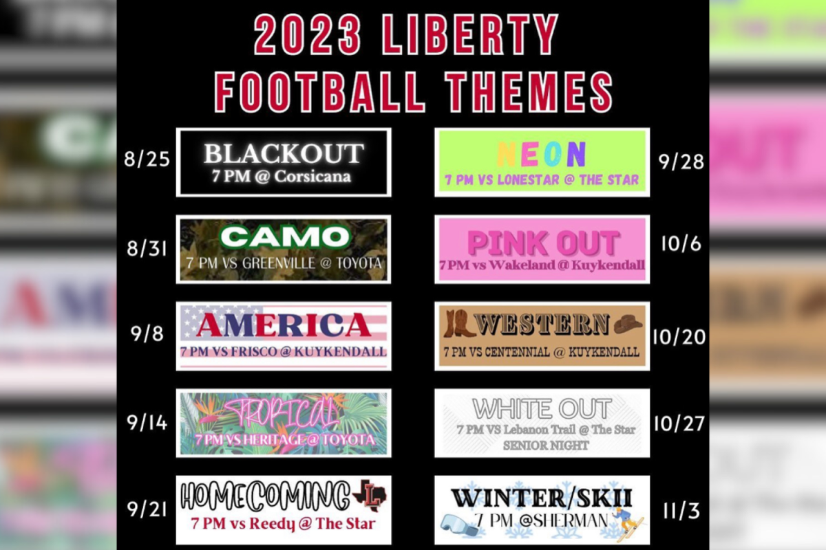 Student Council released a brand new set of themes for the 2023 football season, to kick off the new year. Students are encouraged to dress up at school and at the game to show their spirit.