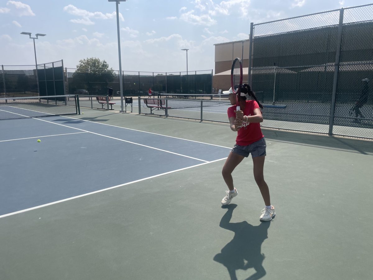  Redhawks tennis hits the court Wednesday afternoon at Frisco High School to take on the Raccoons