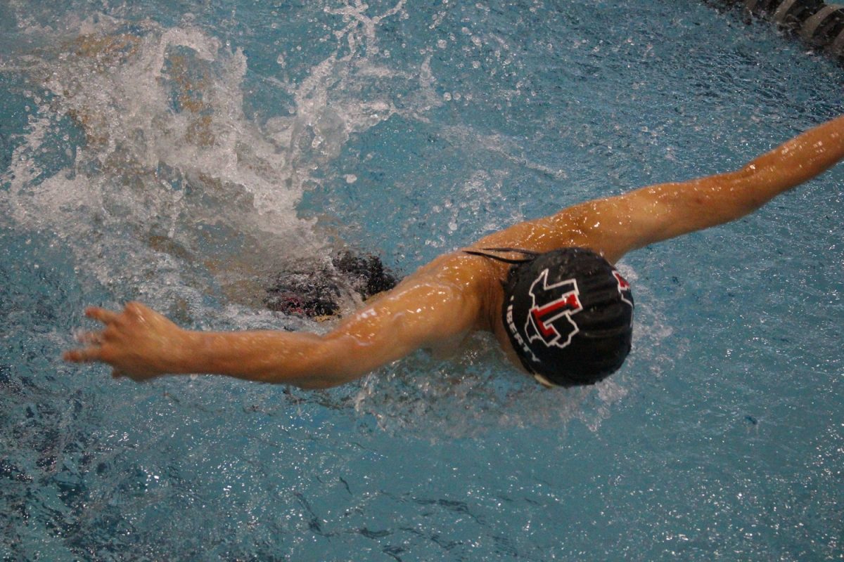 Being one of only 24 teams qualifying for state, the Redhawks competed UIL 5A state swim and dive meet Friday through Saturday. One Redhawk soared above the rest, with senior Avery Langan finishing 9th in the 100 meter.