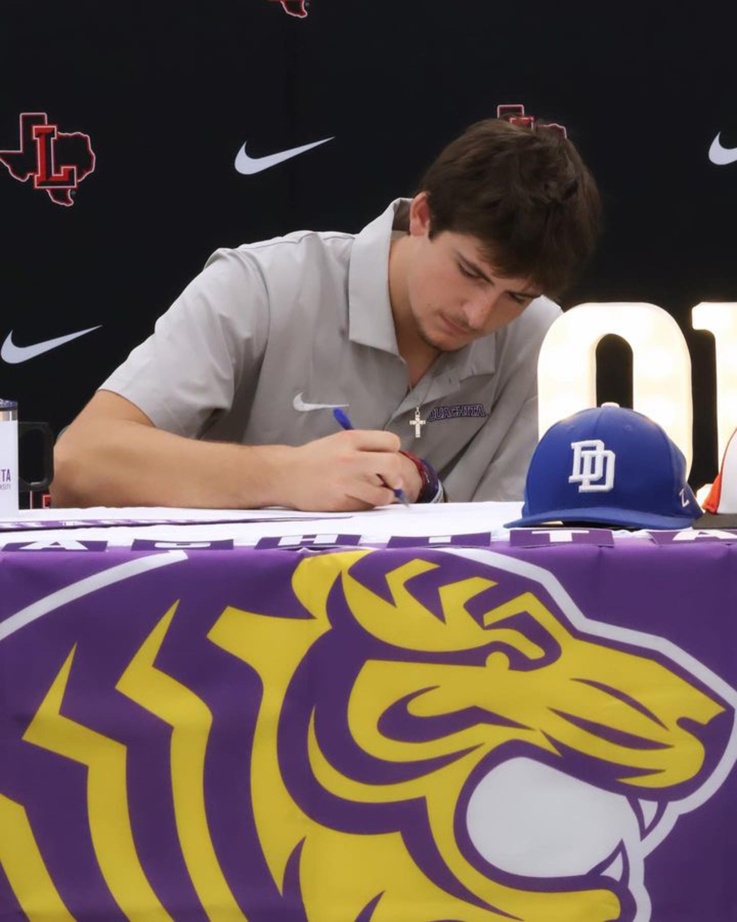 Colby Thorson becomes a tiger, after signing with Ouachita Baptist University.