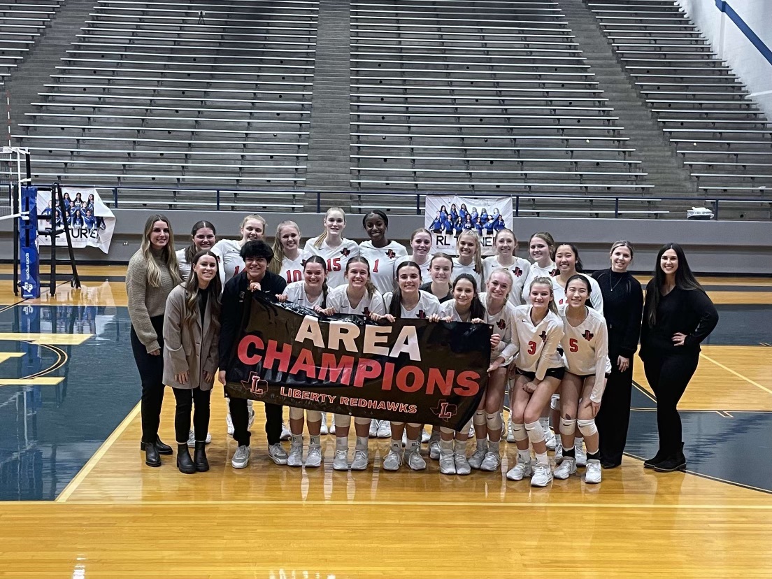 In+their+second+round+of+playoffs+Redhawk+volleyball+swept+Hillcrest+on+Thursday.+With+the+win+the+team+was+crowned+Area+Champions%2C+and+will+now+look+ahead+to+their+next+opponent+Wakeland.+