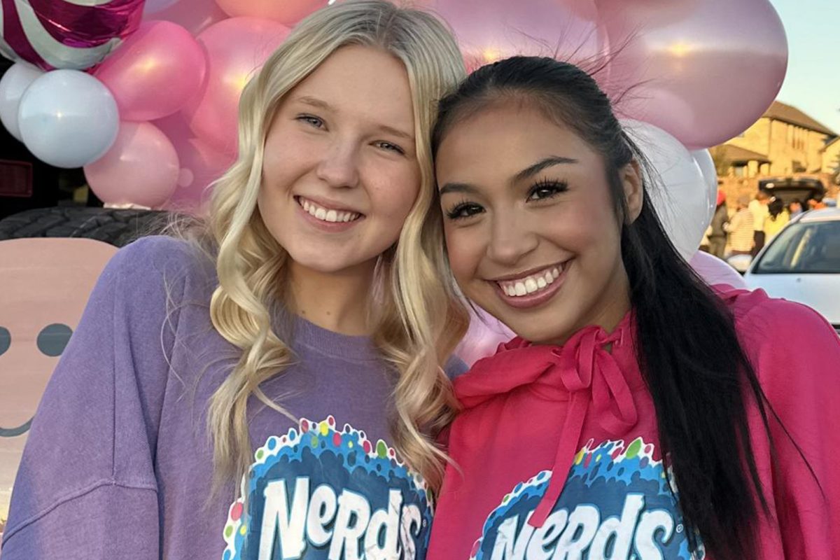 Junior Avery Peter and Senior Mimi  Sandoval are just a couple of nerds in Candy Land. 