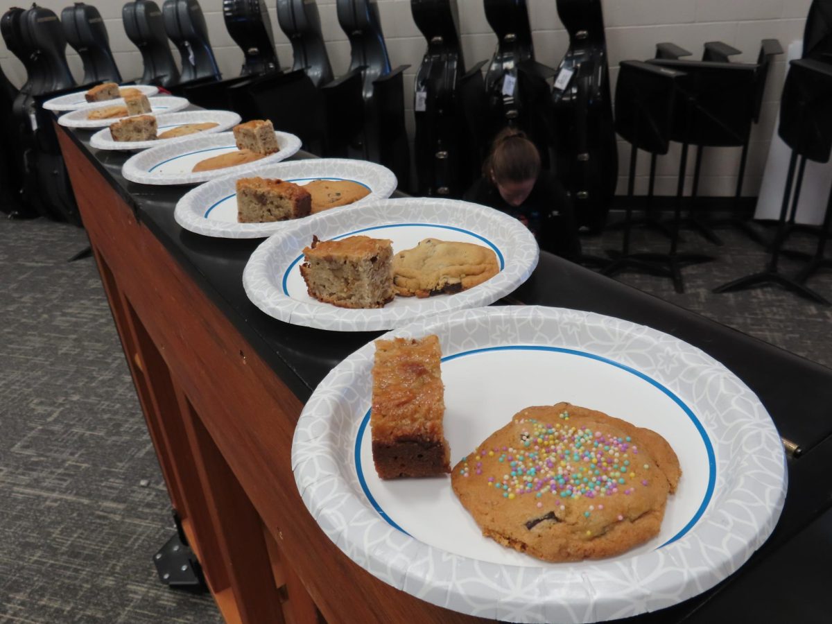 Orchestra students made a variety of baked goods which the judges were given to try.