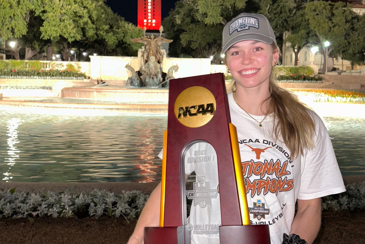 Former+Redhawk+Jenna+Wenaas+continued+to+spread+her+wings+after+high+school.+The+University+of+Texas+volleyball+player+helped+lead+her+team+to+the+NCAA+Division+1+Championship.
