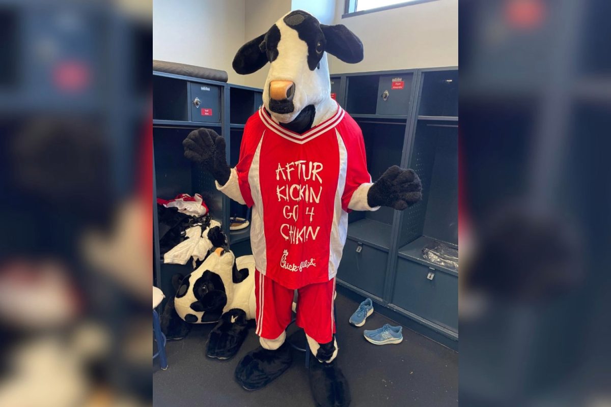 Junior Gabriel Quiros finds himself at major league games around Dallas frequently, but not just to watch, he shows up dressed as the Chick-Fil-A cow. He is one of Chick-fil-A’s “renegade cows” that appear at many sporting events in the DFW area.
